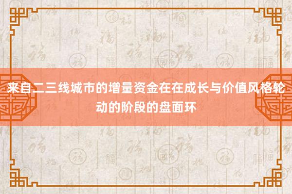 来自二三线城市的增量资金在在成长与价值风格轮动的阶段的盘面环