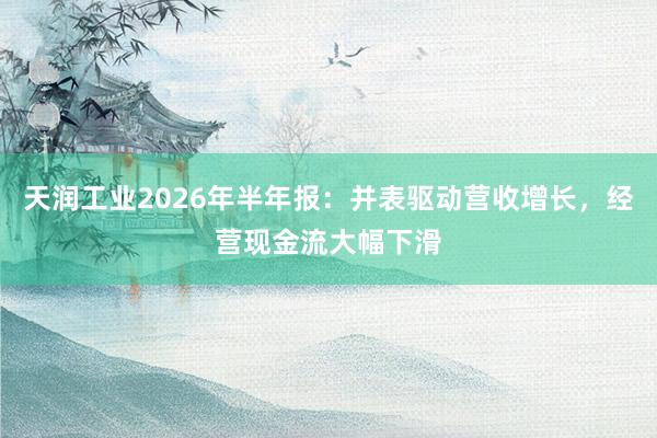 天润工业2026年半年报：并表驱动营收增长，经营现金流大幅下滑