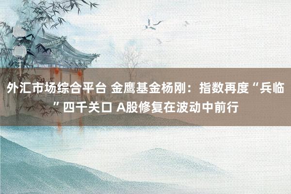 外汇市场综合平台 金鹰基金杨刚：指数再度“兵临”四千关口 A股修复在波动中前行