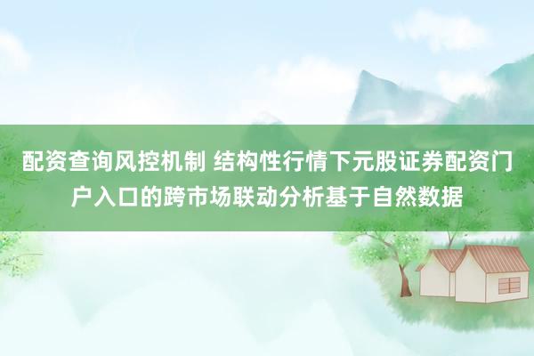 配资查询风控机制 结构性行情下元股证券配资门户入口的跨市场联动分析基于自然数据