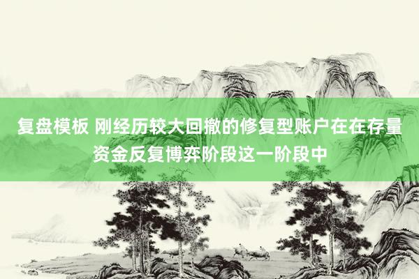 复盘模板 刚经历较大回撤的修复型账户在在存量资金反复博弈阶段这一阶段中